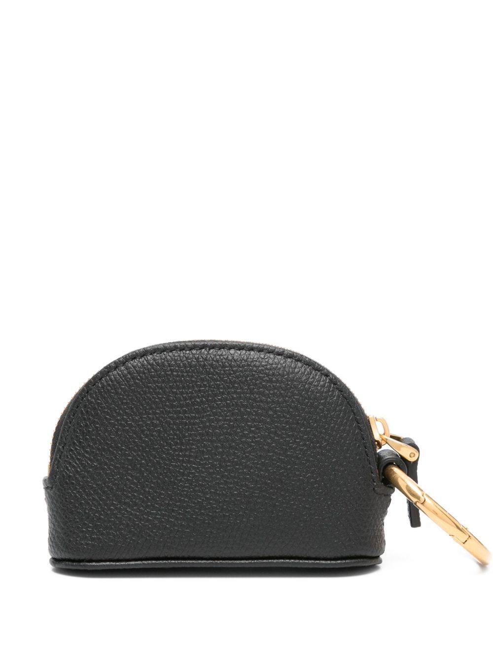 Valentino Half-moon Keyring Purse In Black