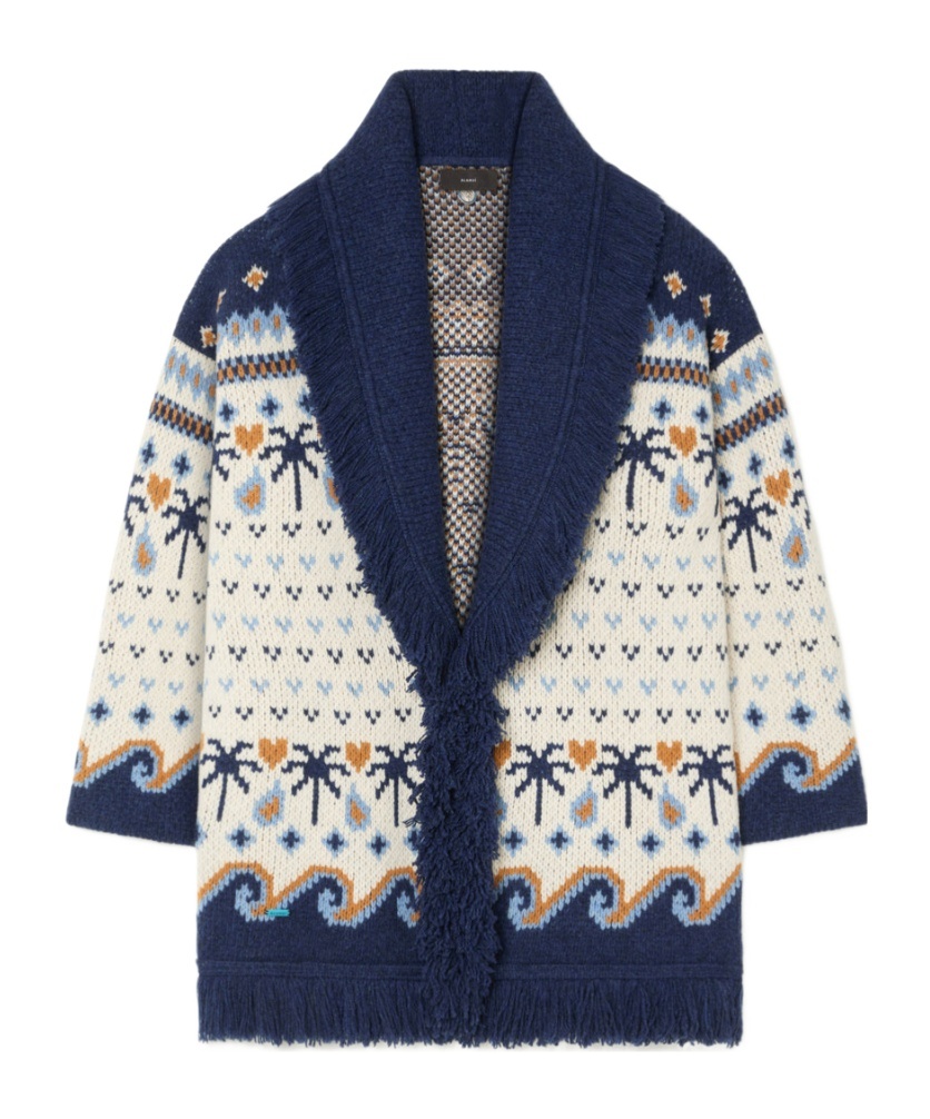 Alanui Sweet Winter Cardigan In Blue