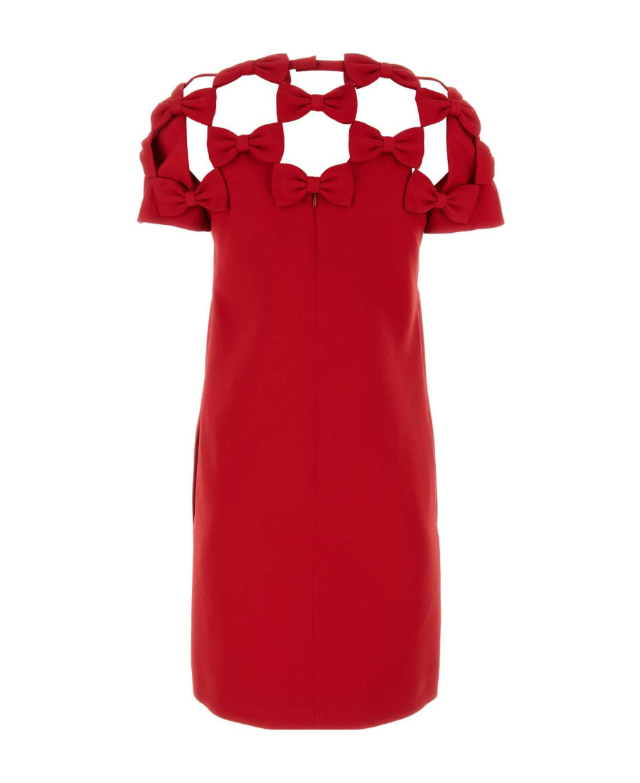 Valentino Bow Cut-out Minidress In Red