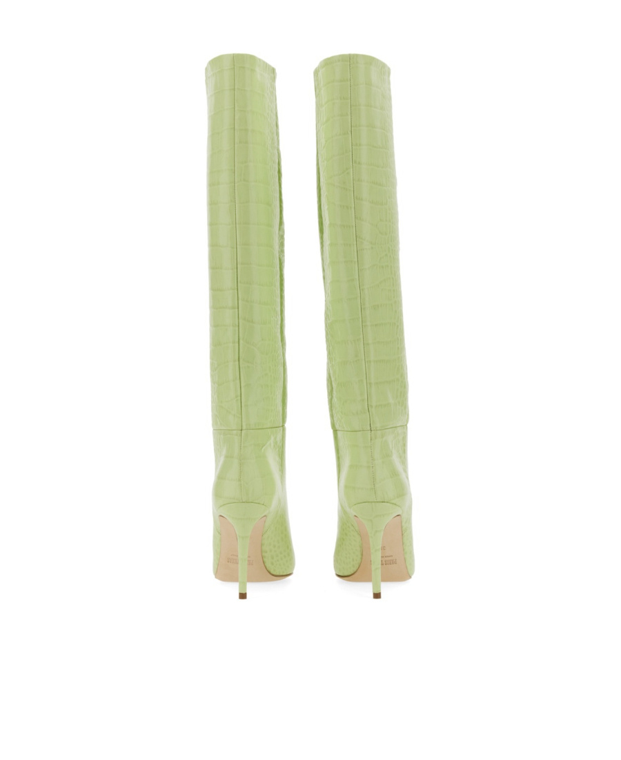 Paris Texas Knee-high 85 Stiletto Boots In Green