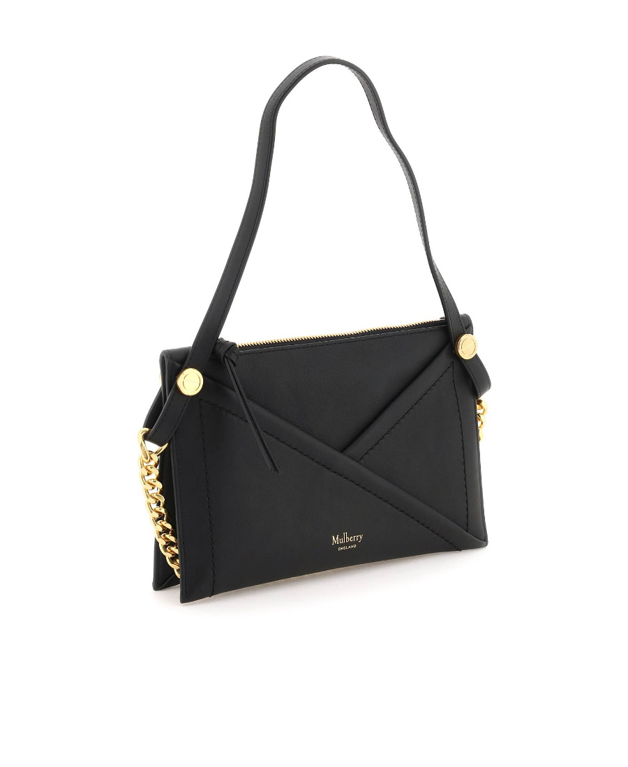 MULBERRY M ZIPPED LEATHER SHOULDER BAG