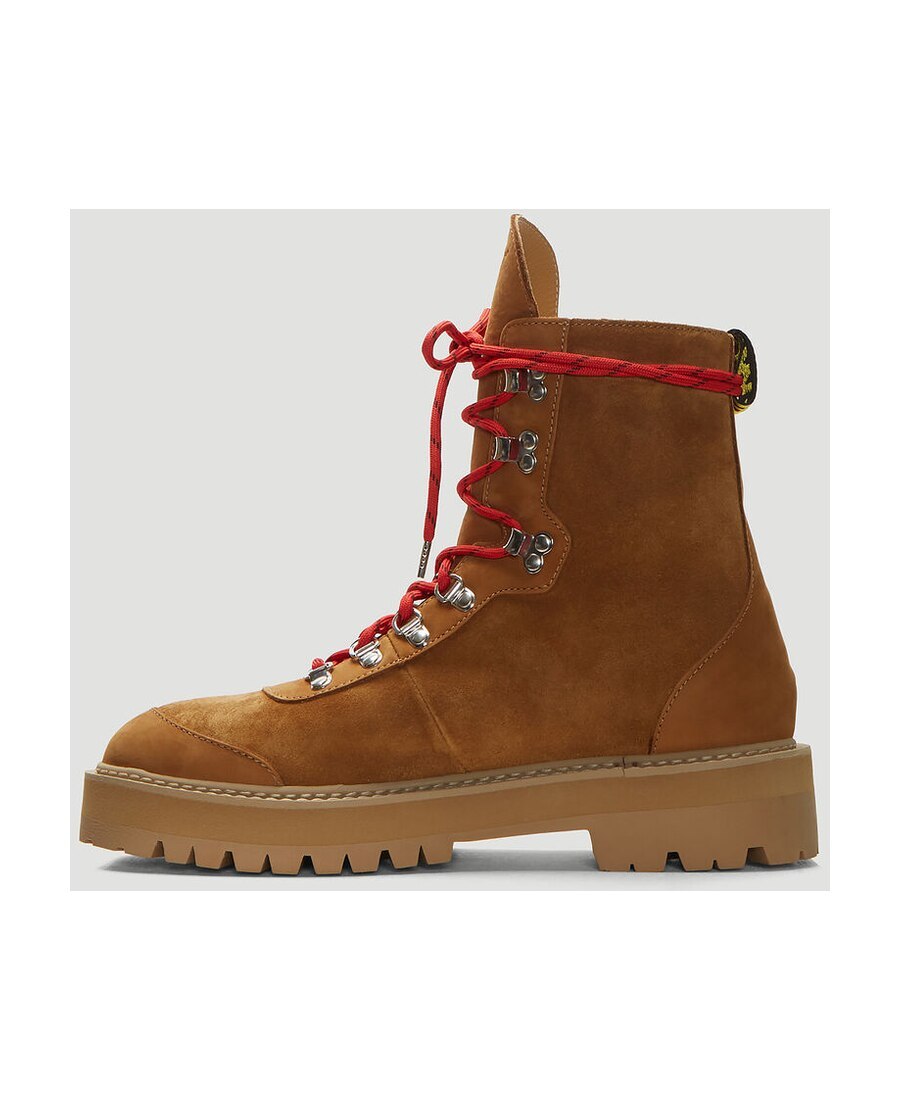Off-white Brown Ankle Boots In Brown