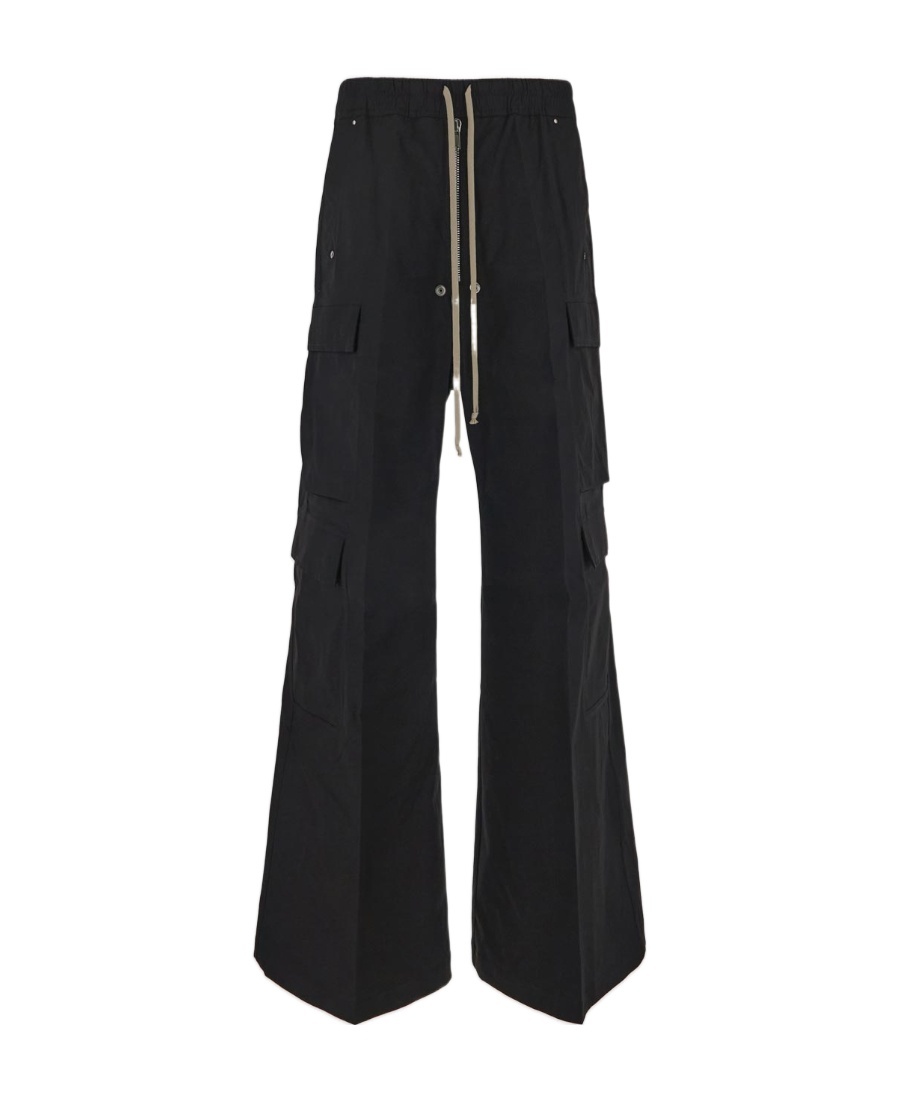 Rick Owens Belas Cotton Cargo Pants In Black