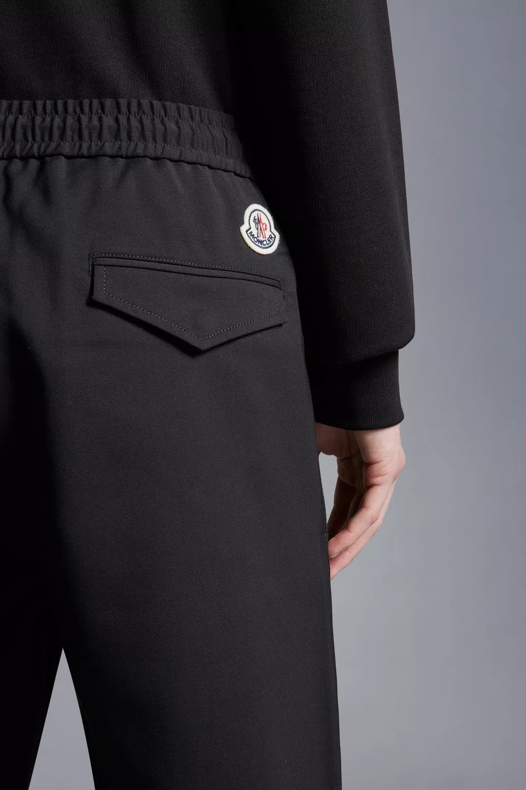 Moncler Drawstring-waist Track Pant In Black