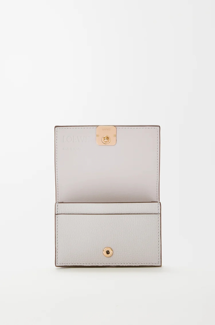 Loewe Anagram Business Cardholder In Pebble Grained Calfskin In White