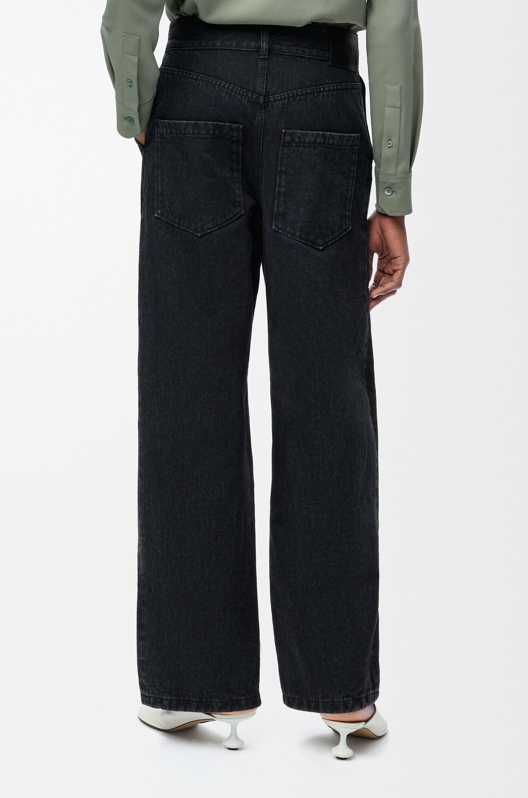 Loewe Jeans With Belt Loops In Black