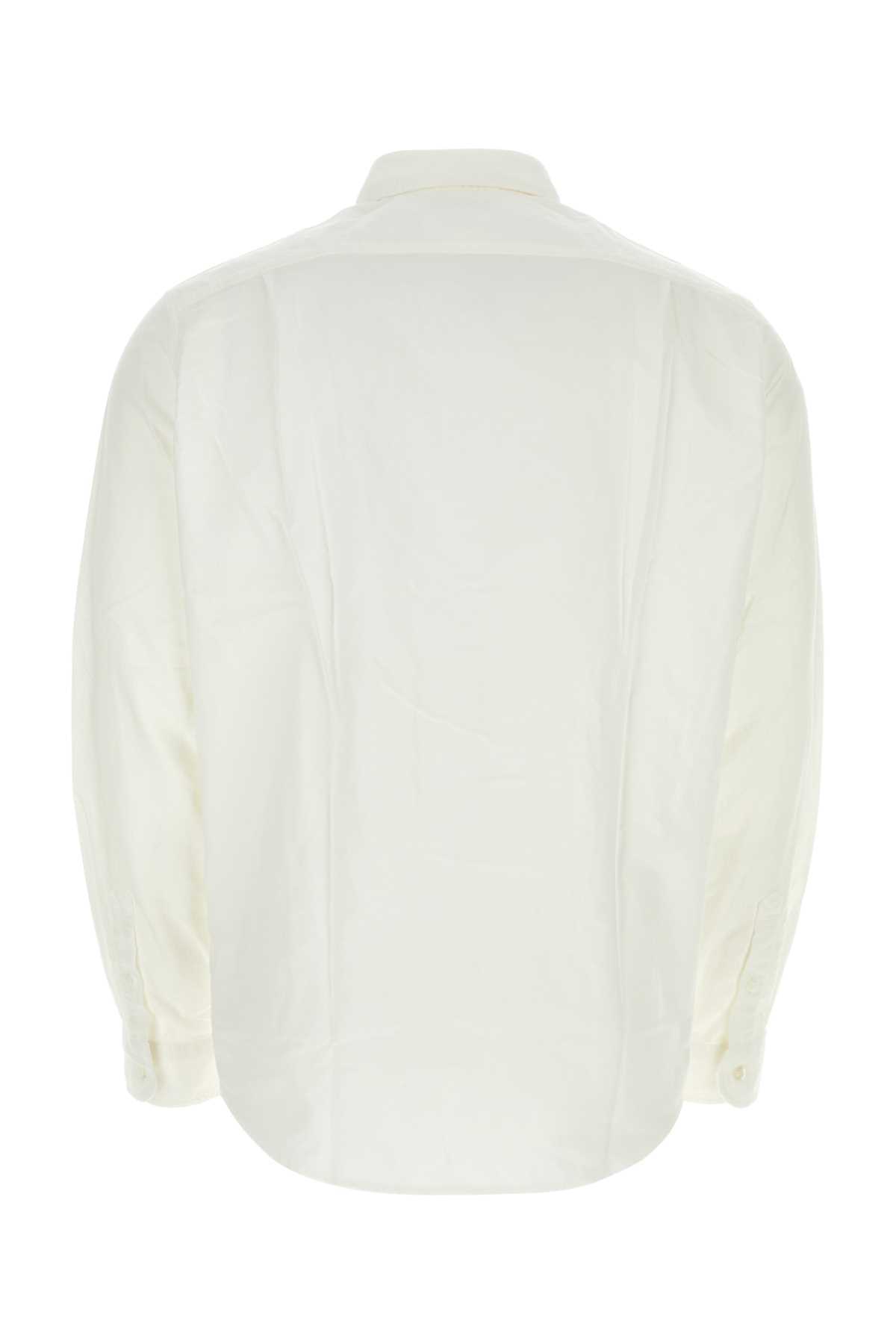 Junya Watanabe Classic Button-up Shirt With Embroidered Detail In White