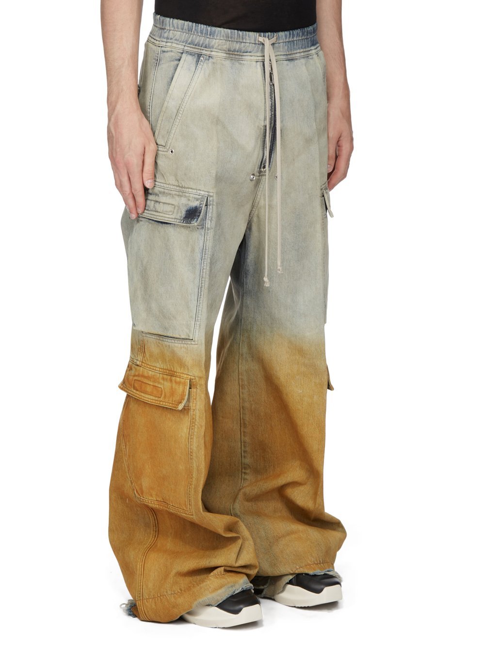 Rick Owens Drkshdw Double Cargo Jumbo Belas Wide-leg Jeans In Blue