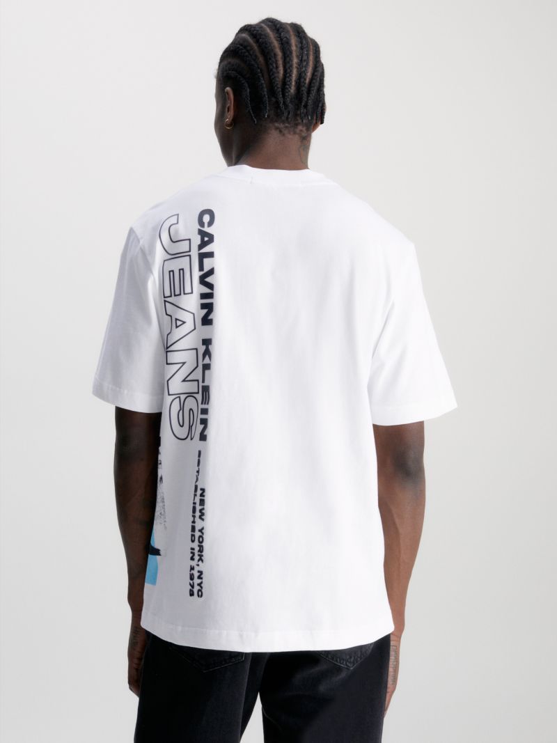 Calvin Klein Jeans Est.1978 Logo-print Cotton T-shirt In White