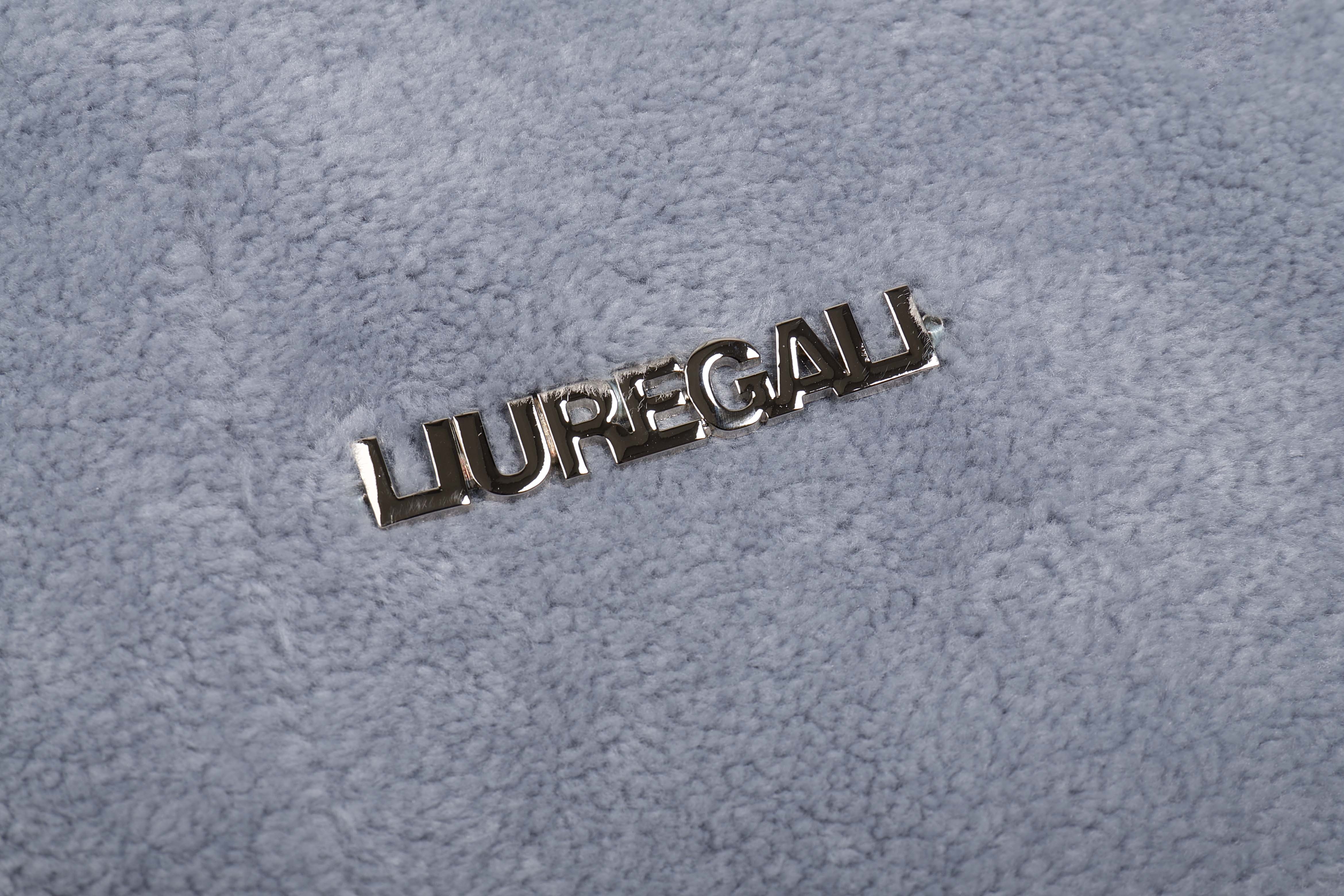 Liuregali Logo Collar Casual Jacket In Gray