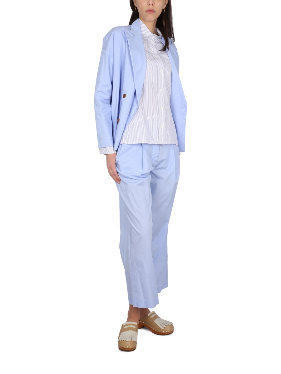Jejia Charlotte Double-breasted Blazer In Blue