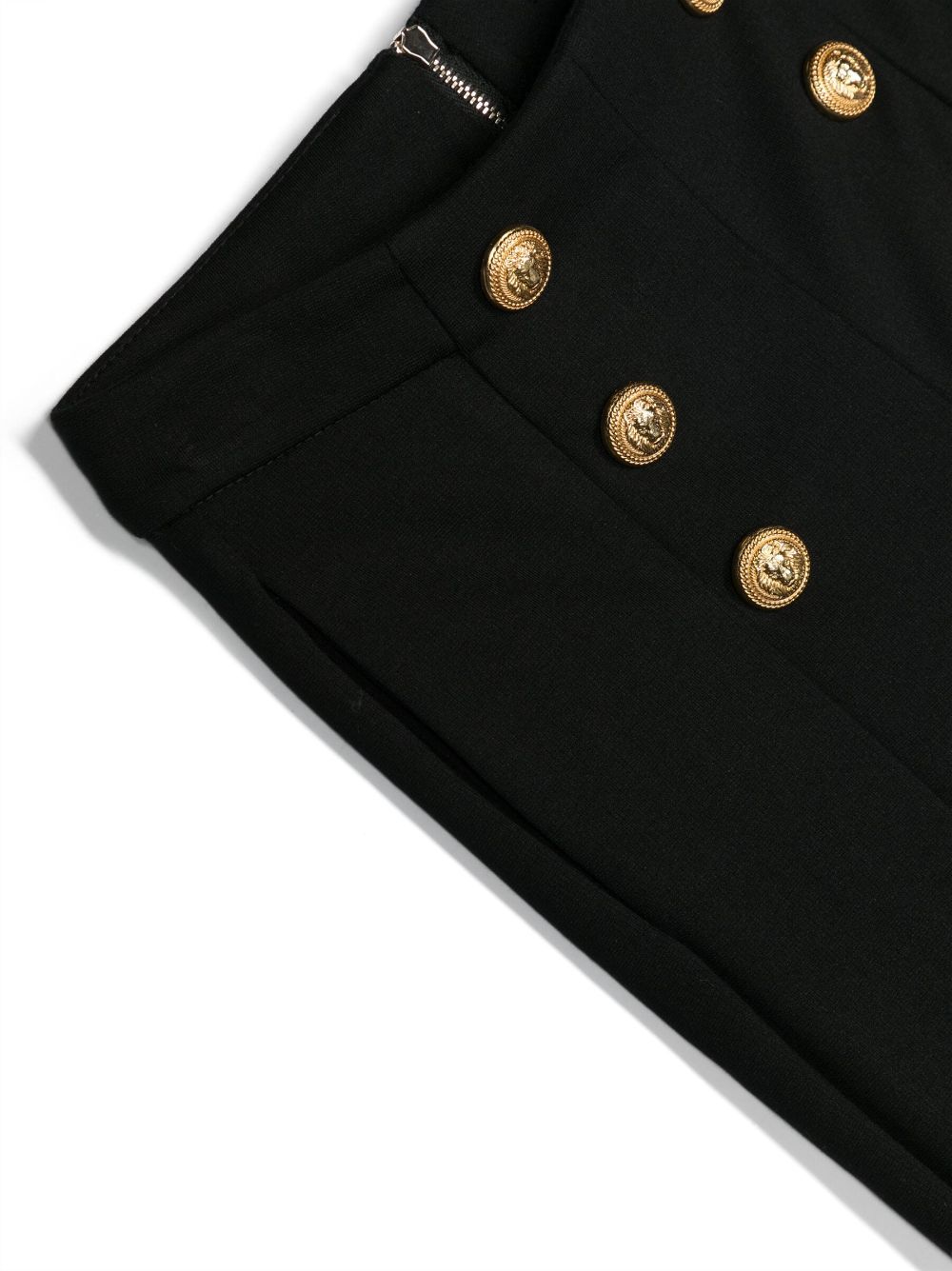 Balmain Decorative-button Flared Trousers In Black