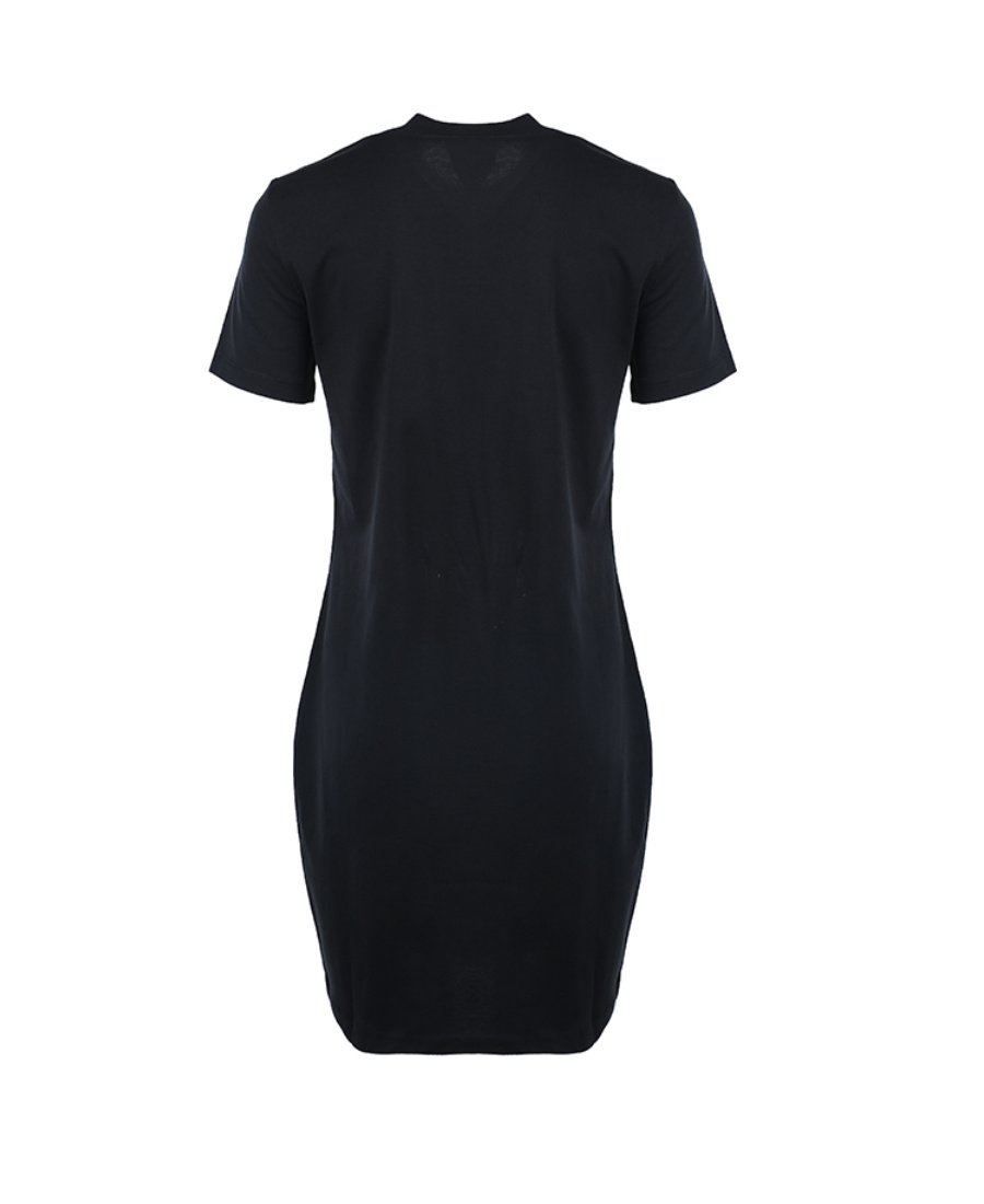 Versace Jeans Logo-print T-shirt Minidress In Black