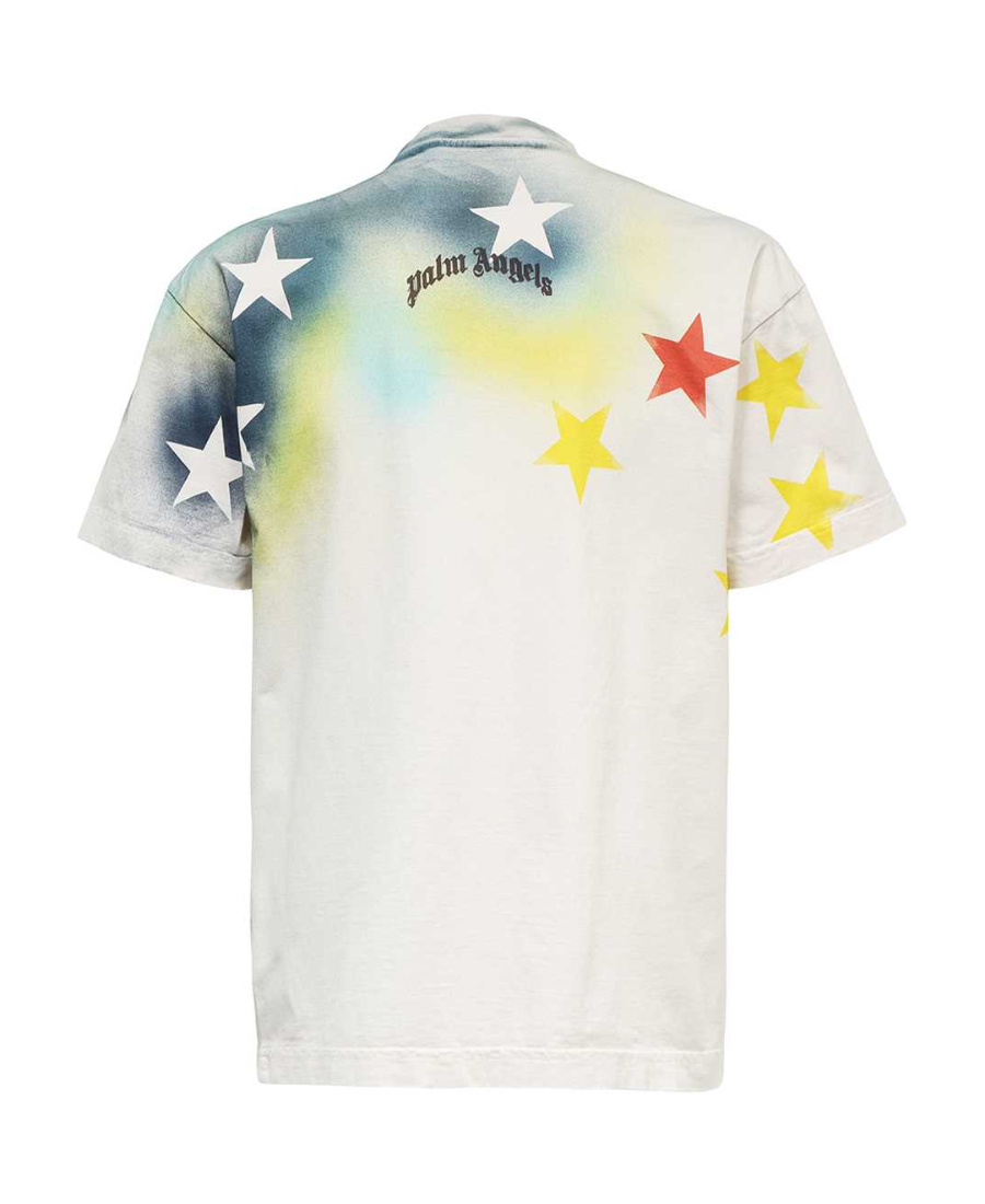 Palm Angels Sprayed Stars Vintage T-shirts In White