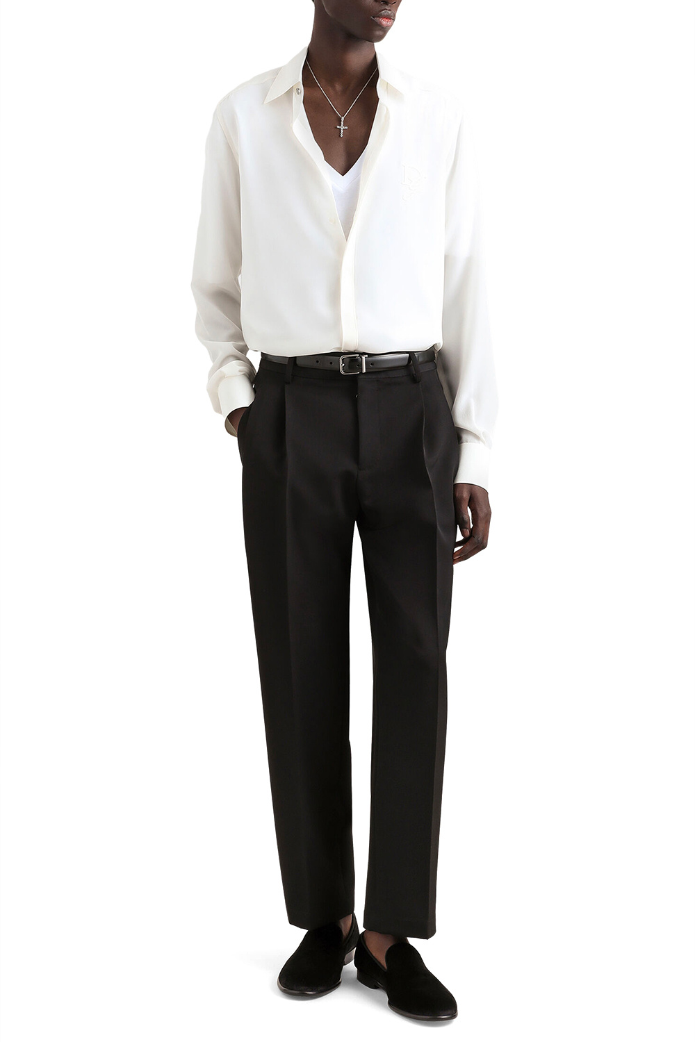 Dolce & Gabbana White T-shirt With All-over Rips And Ri-edition Logo Patch In Cotton Man In White