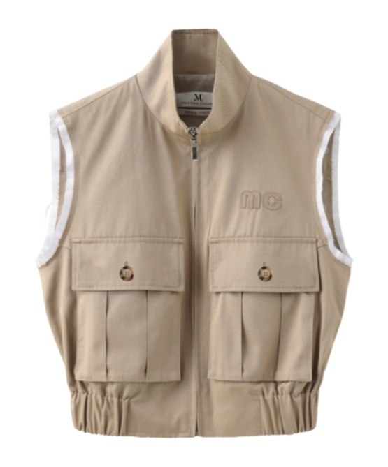 Marissa Chiara Sleeveless Vest In Brown