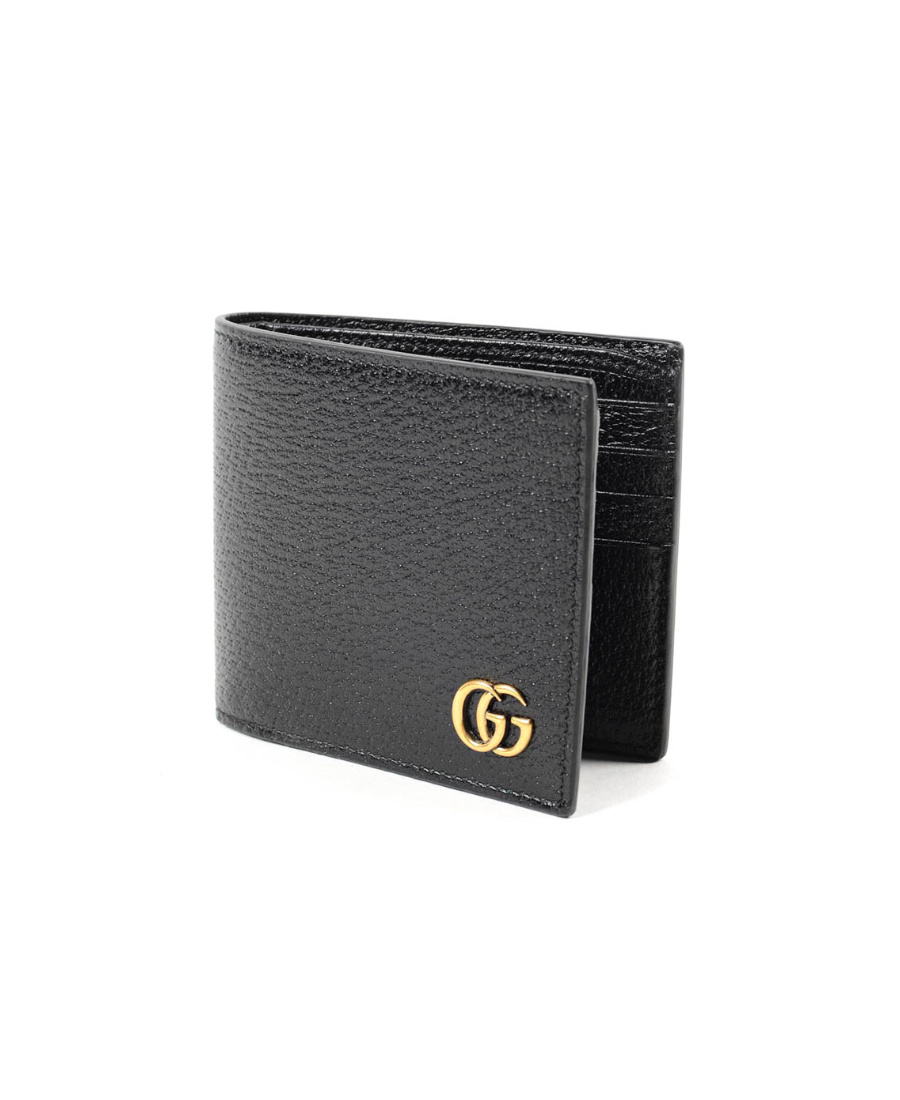 Shop Gucci Gg Marmont Bi-fold Card Case Wallet In Black