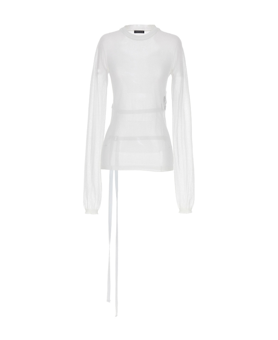 Ann Demeulemeester Suéter Cuello Redondo - Blanco In White