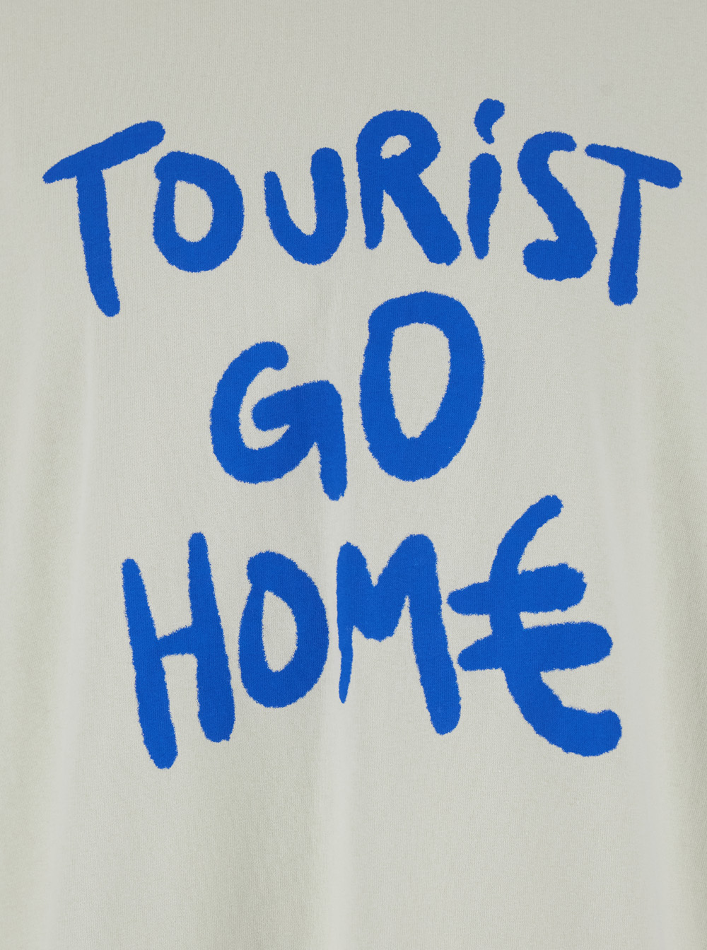 44 Label Group 'tourist' White T-shirt With Print On The Front And Maxi Print On The Back In Green