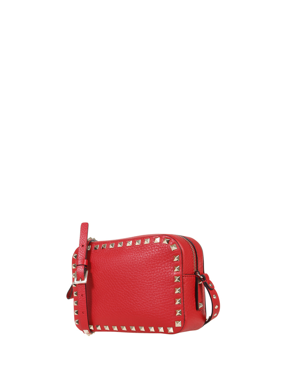 Valentino Rockstud Camera Shoulder Bag In Red
