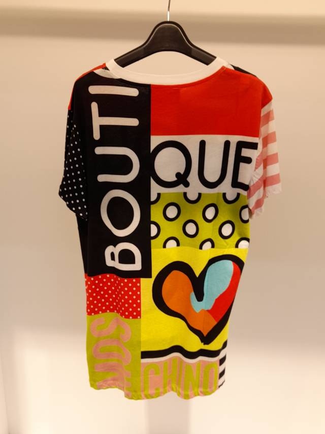 Moschino Pattern Printed Color Matching T-shirt In Multicolor
