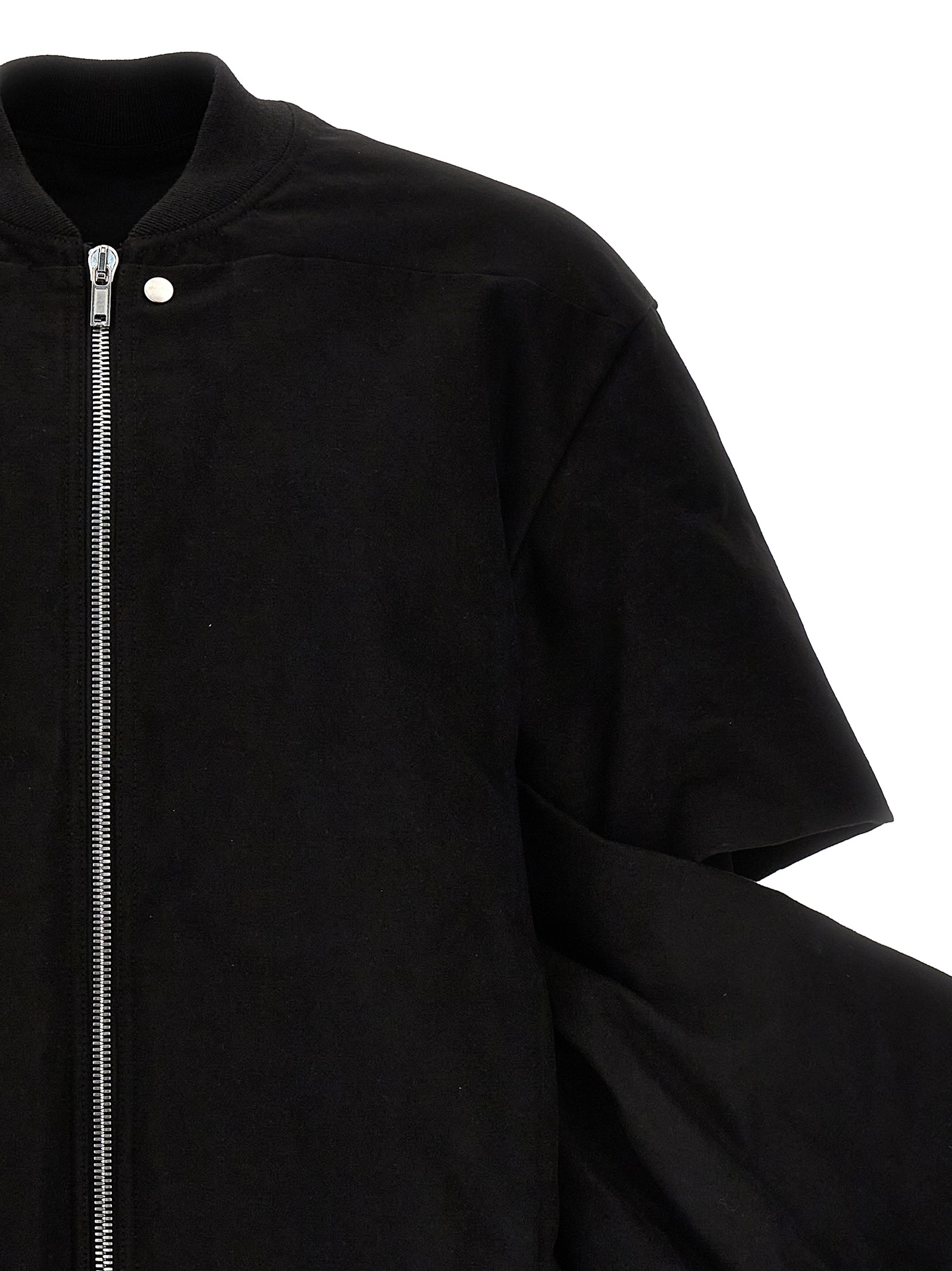 Rick Owens Easy Gauntlet Bomber Jacket In Black