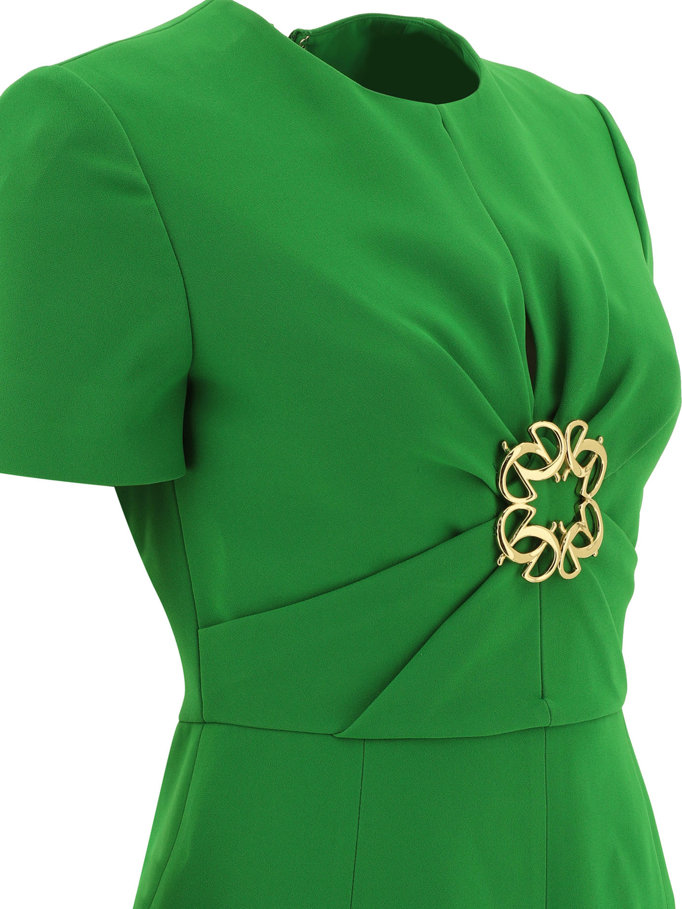 ELIE SAAB ELIE SAAB CADY GATHERED CREWNECK DRESS