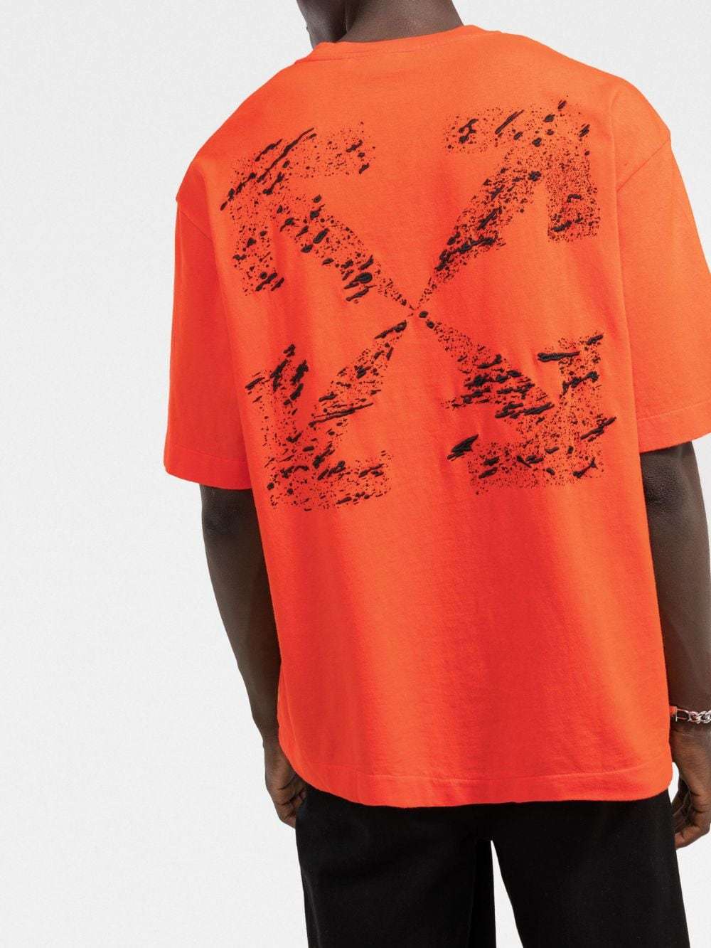 Off-white Logo-print T-shirt In Orange
