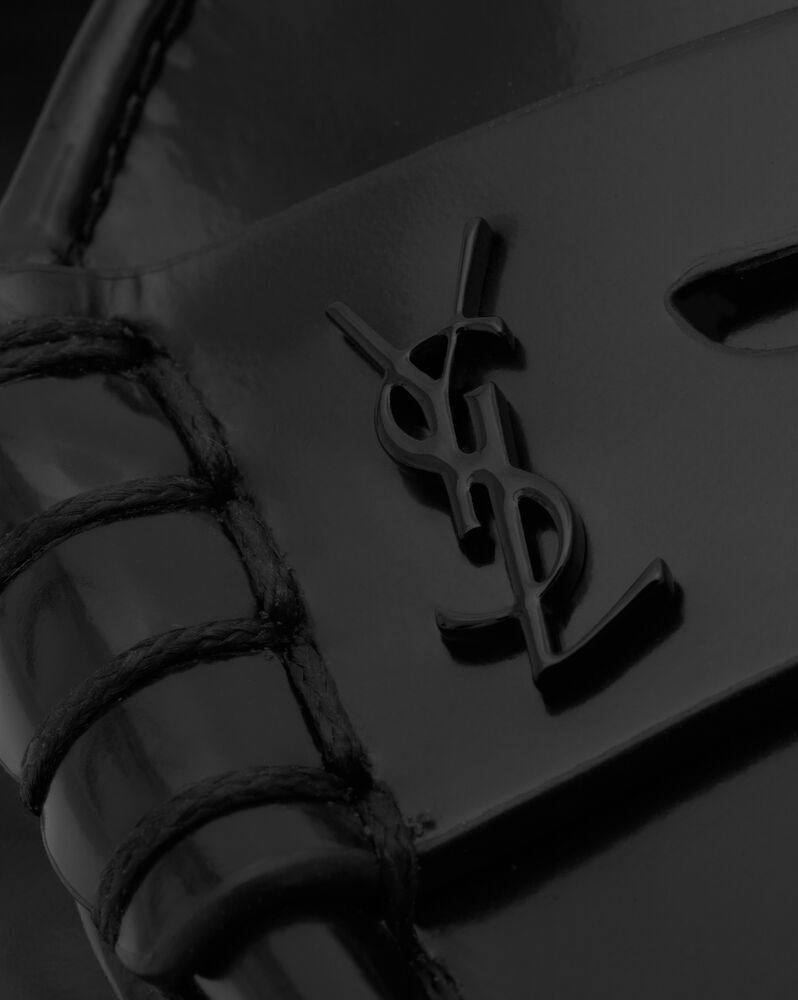 Saint Laurent Le Loafer Chunky Penny Slippers In Black