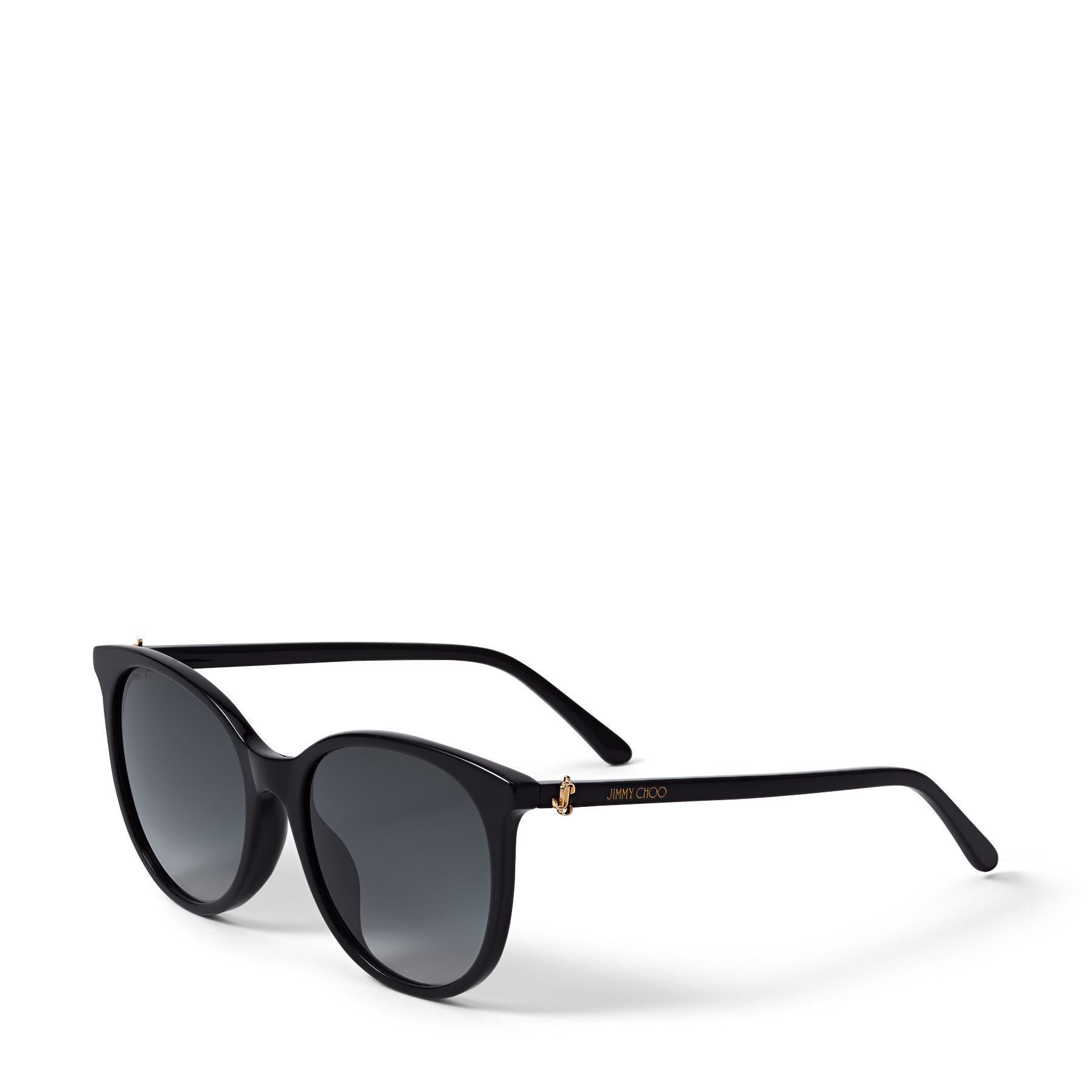 Jimmy Choo Oval Frame Sunglasses In Gray