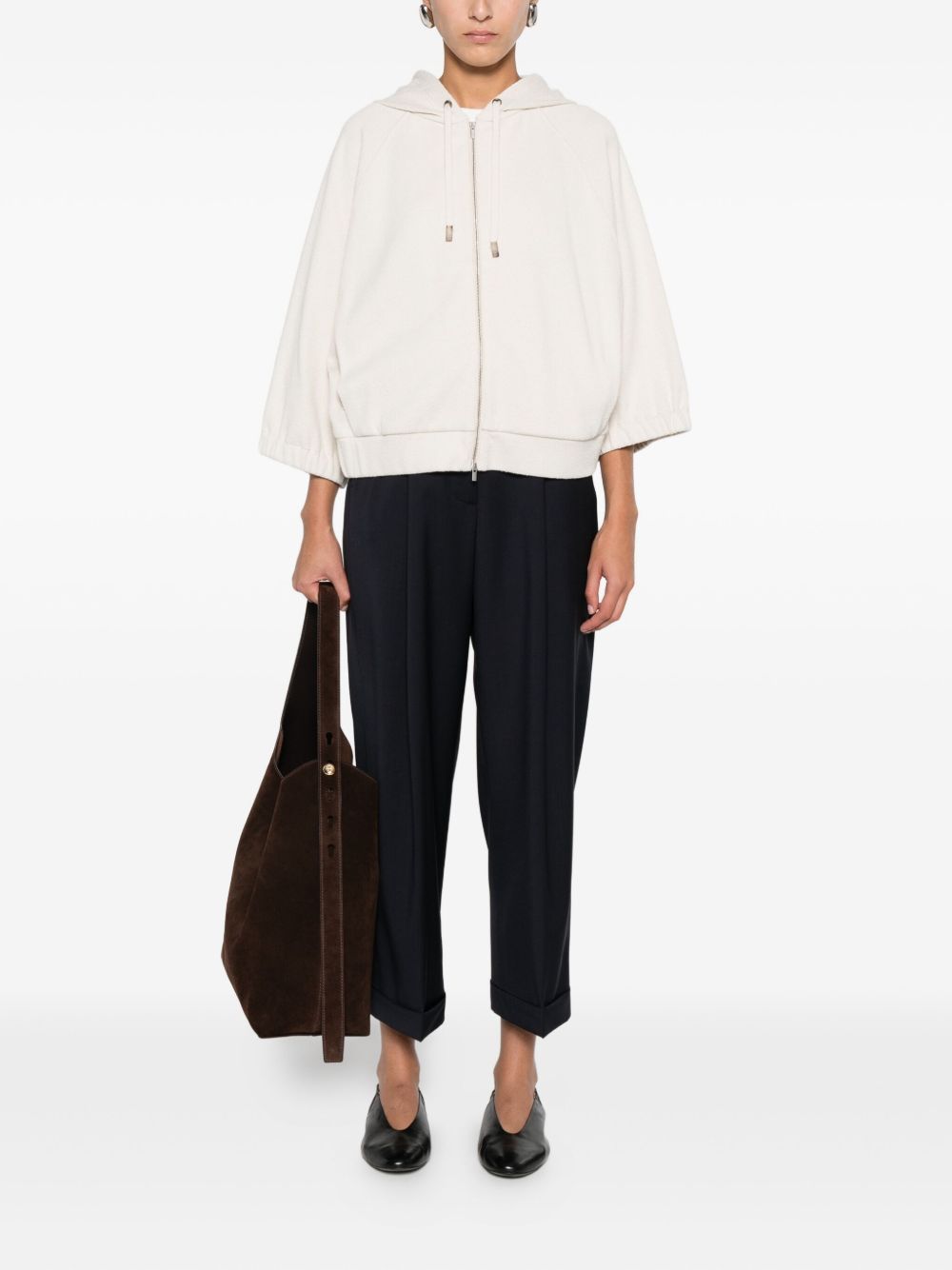 Peserico Belt Loops Slacks In Black