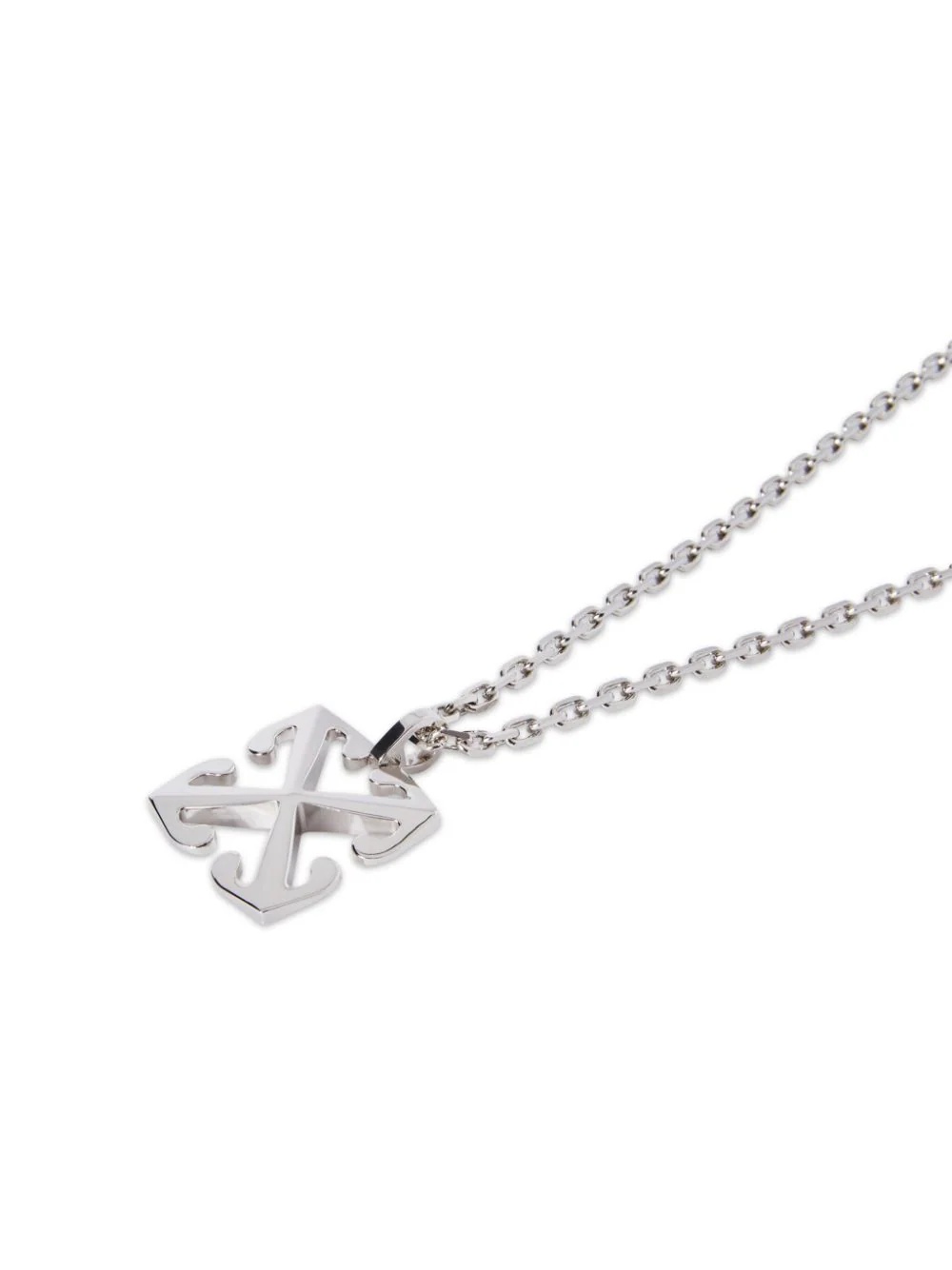 Off-white Arrows Pendant Necklace In Gray