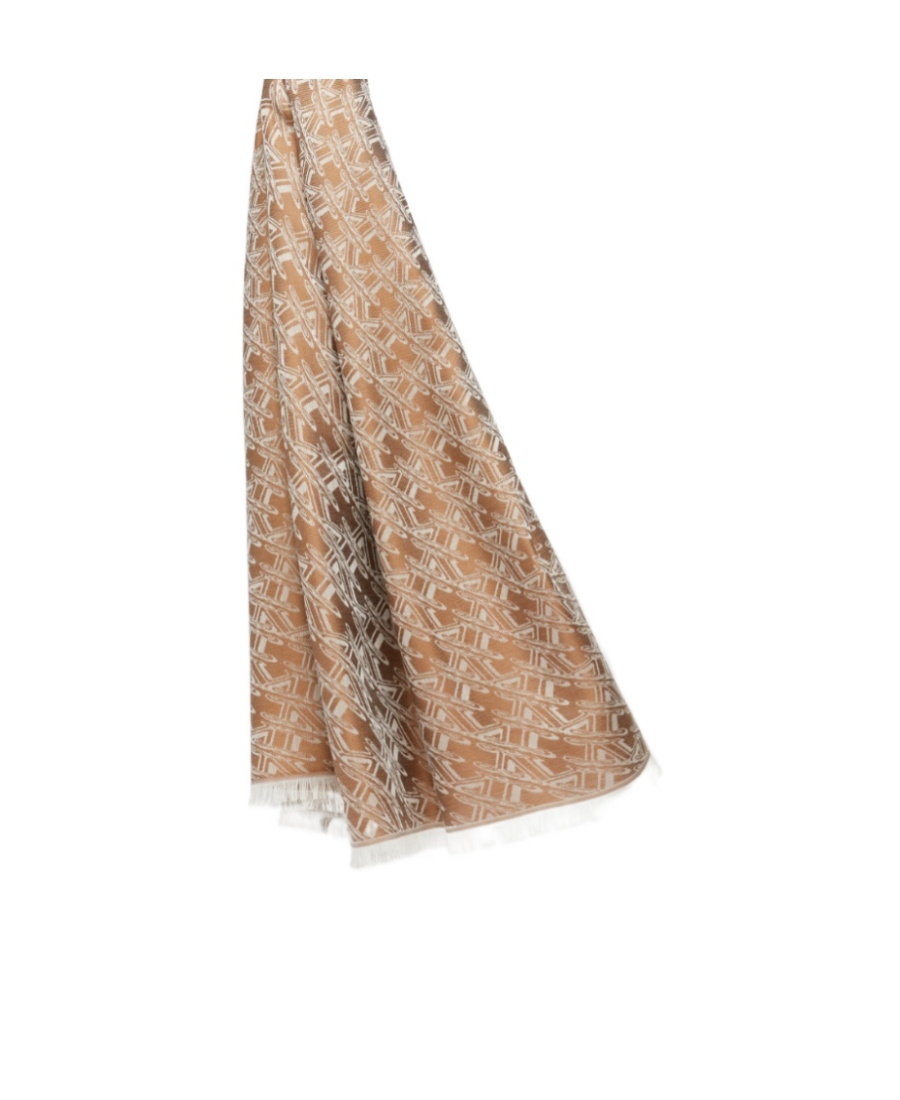 Max Mara Jacquard Scarf In Brown