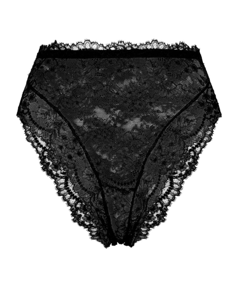 Dolce & Gabbana Floral-lace Briefs In Black