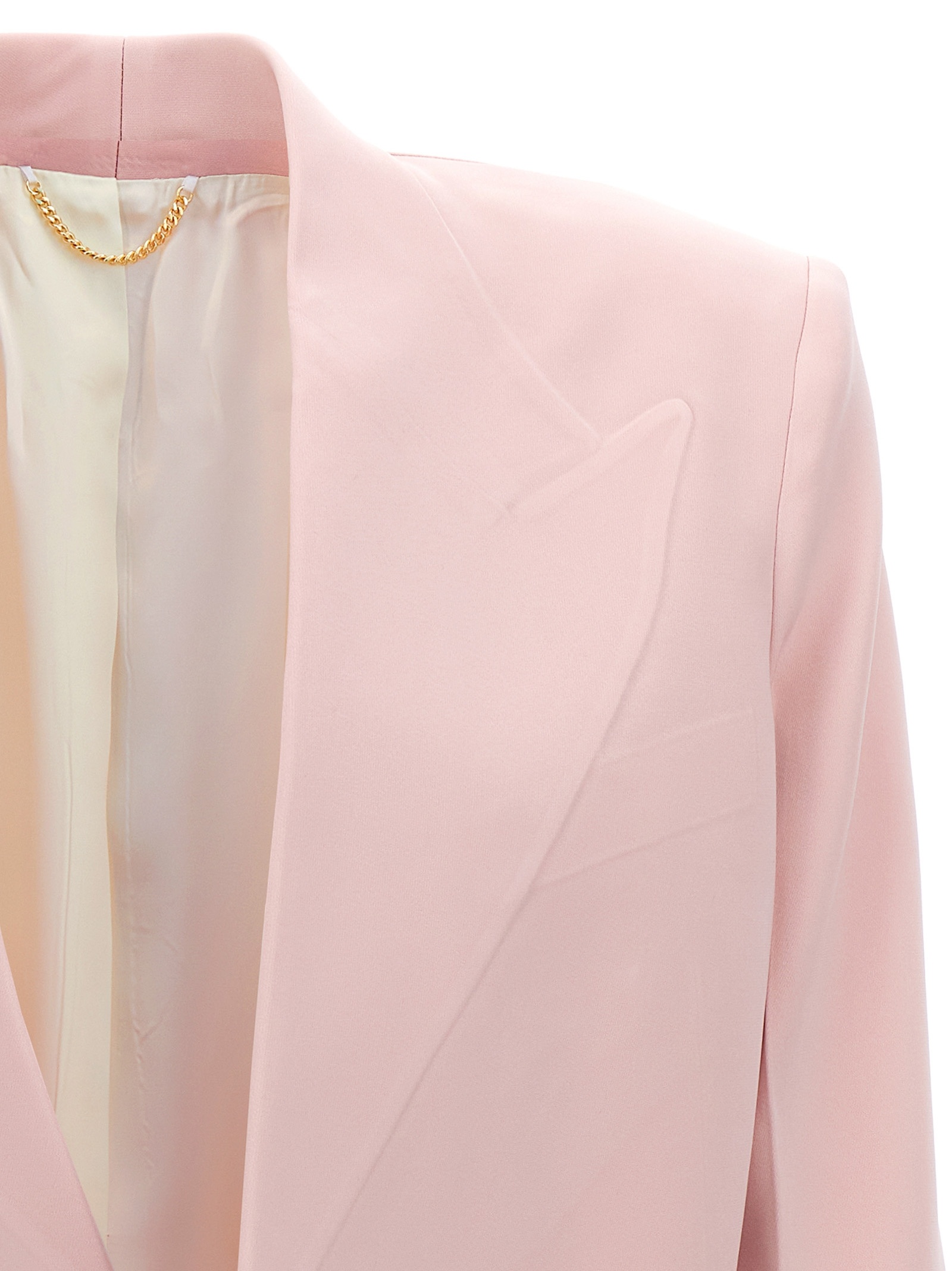 Victoria Beckham Tailored Blazer Jacket Padded Shoulders In Pink