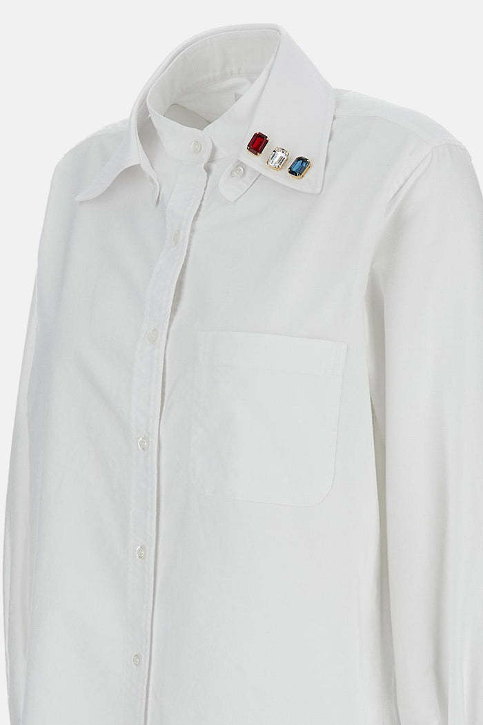 Thom Browne Embellished Shirt In White