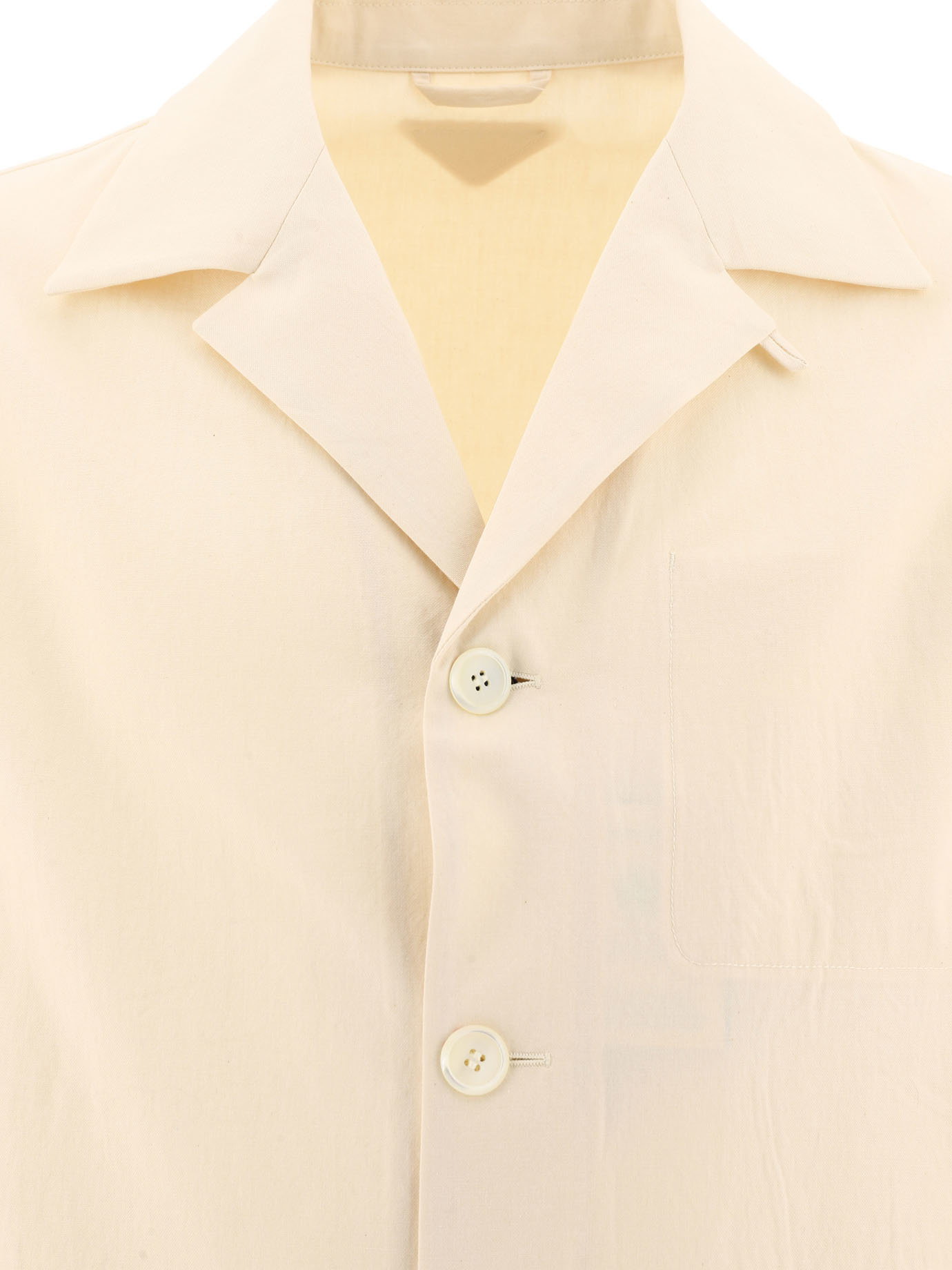 Prada Single-breasted Jacket In Nude