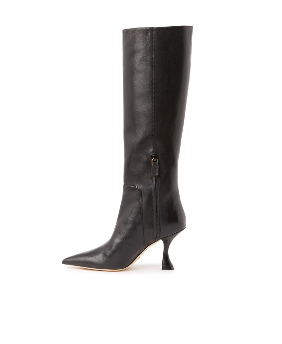 Stuart Weitzman Logo High-heeled Boots In Black