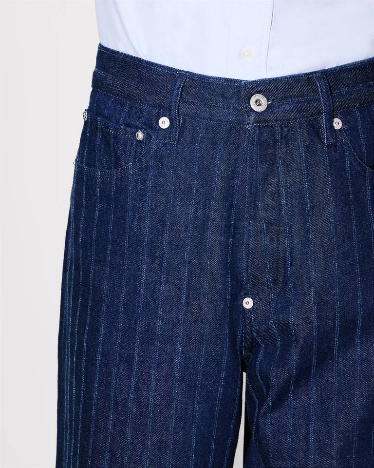 Kenzo ' X Futura 2000' Turn Up Wide Fit Jeans In Japanese Denim In Blue