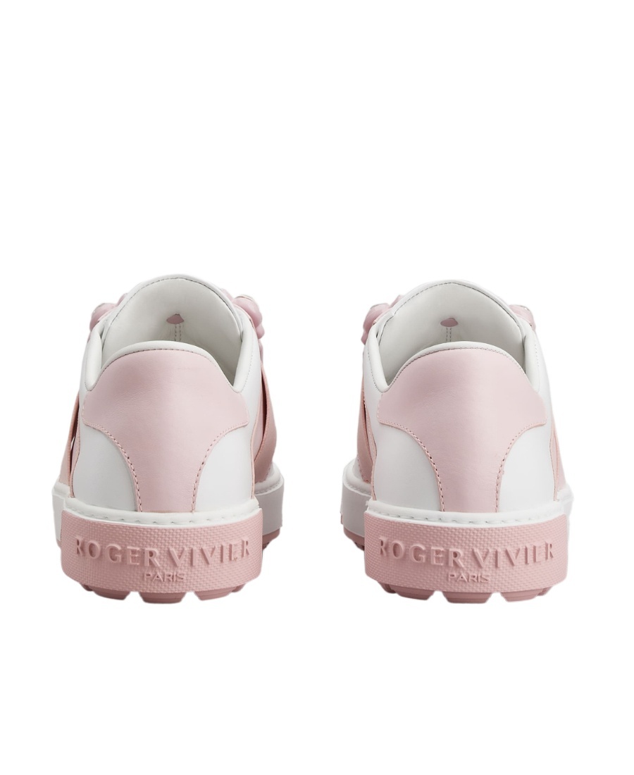 Shop Roger Vivier Very Vivier Diamond-button Sneakers In Nude