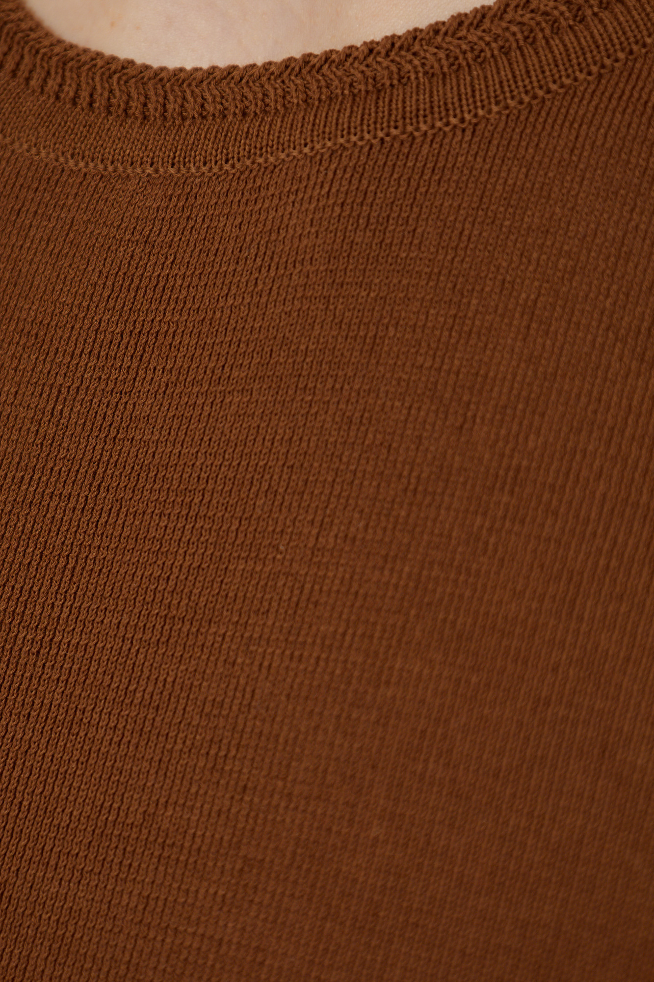 Max Mara Cotton Yarn Top In Brown