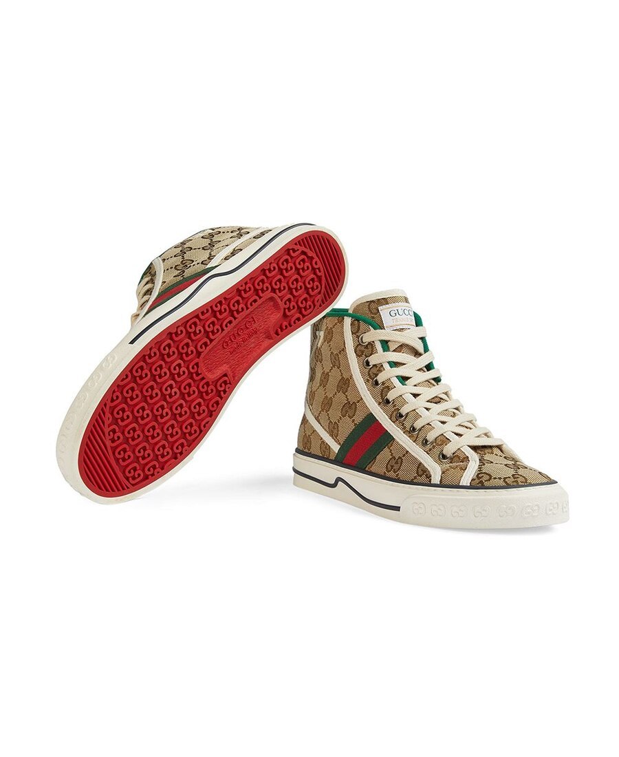 Gucci Tennis 1977 High-top Sneakers In Brown
