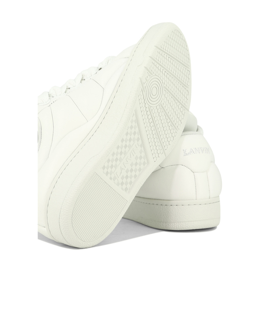 Shop Lanvin Tie Low Upper Board Shoes In White