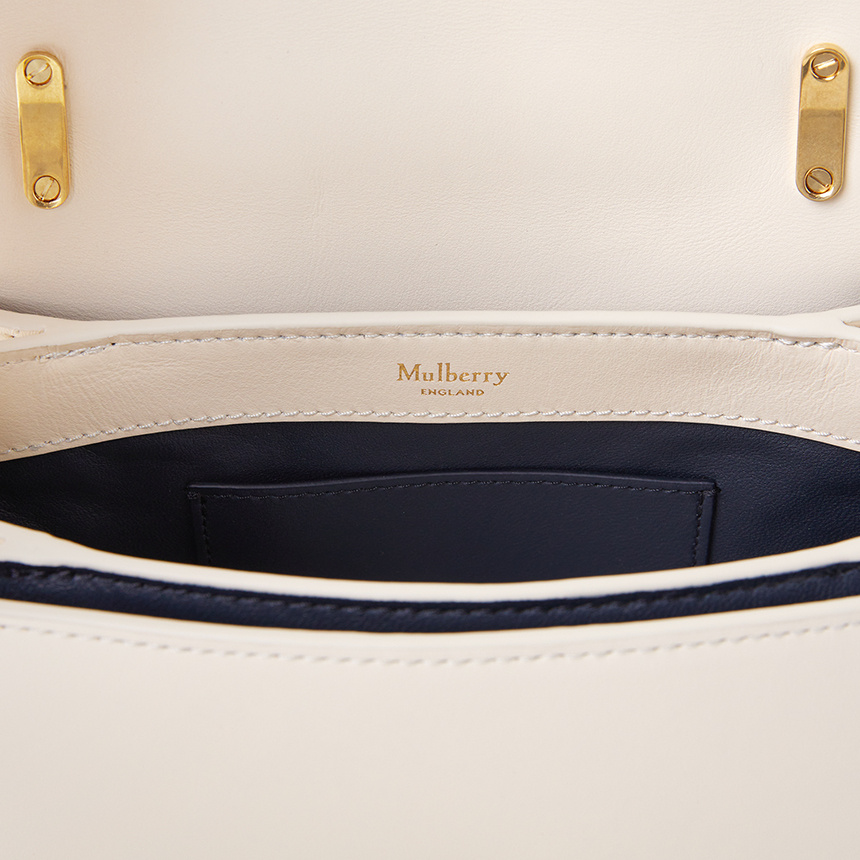 Mulberry Small Lana Top Handle Bag In White