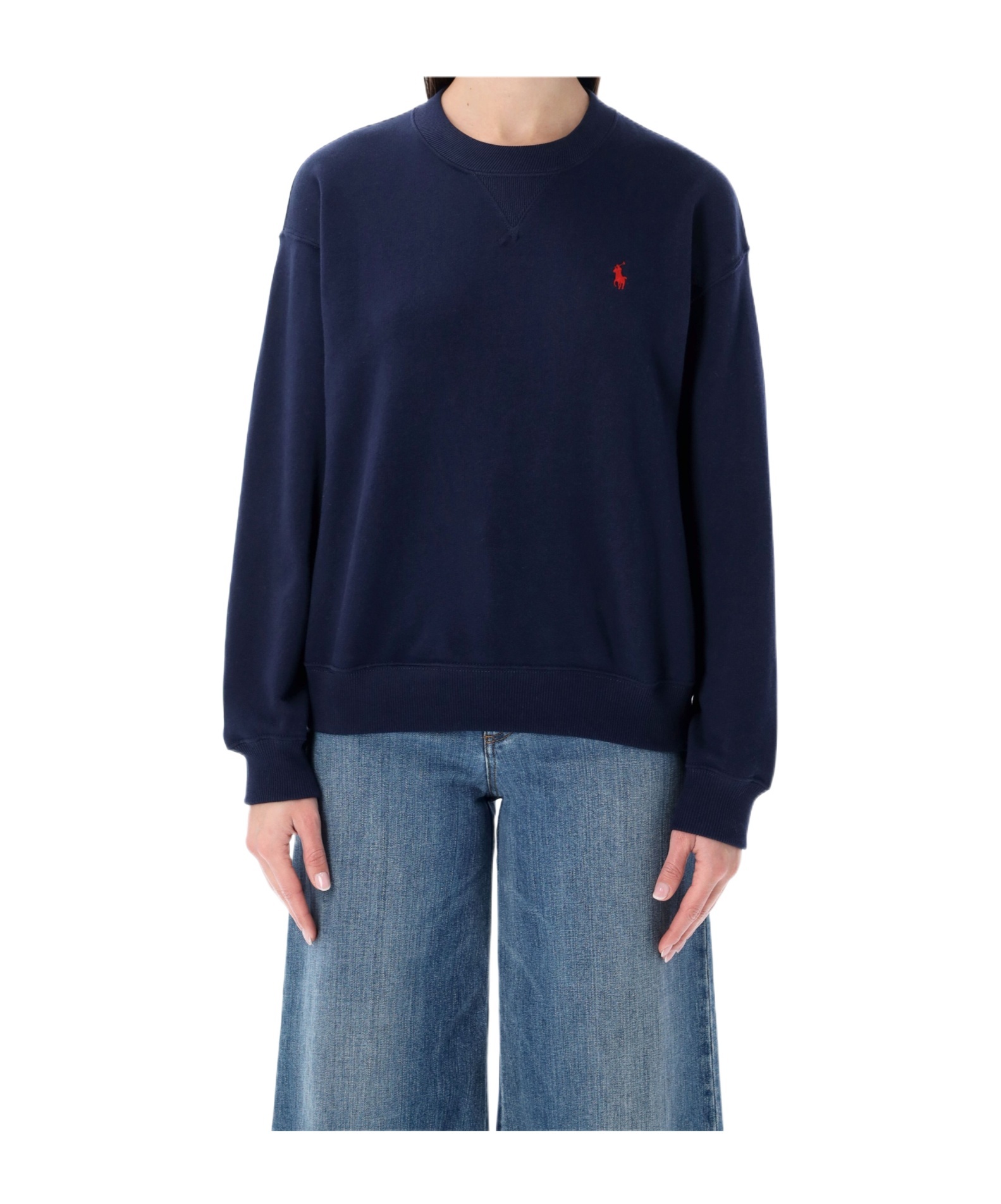 Polo Ralph Lauren Crew Neck Sweatshirt In Blue