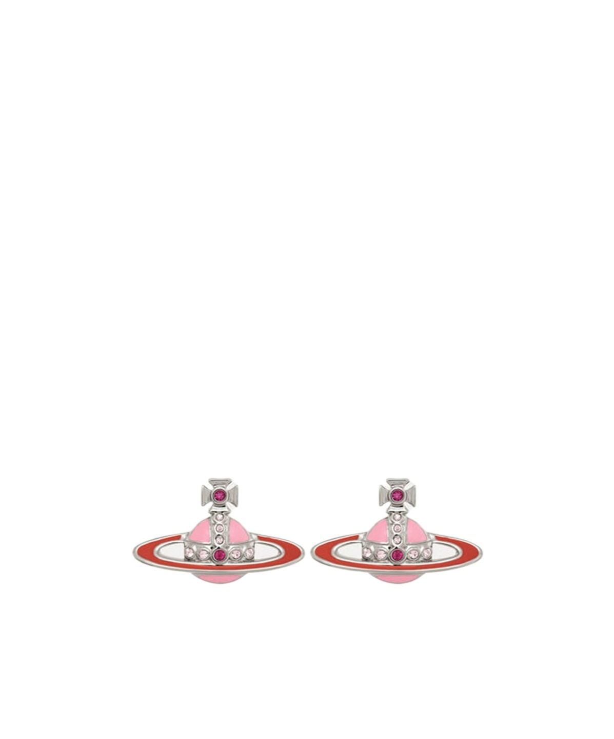 Vivienne Westwood Orb Embellished Earrings In Silver