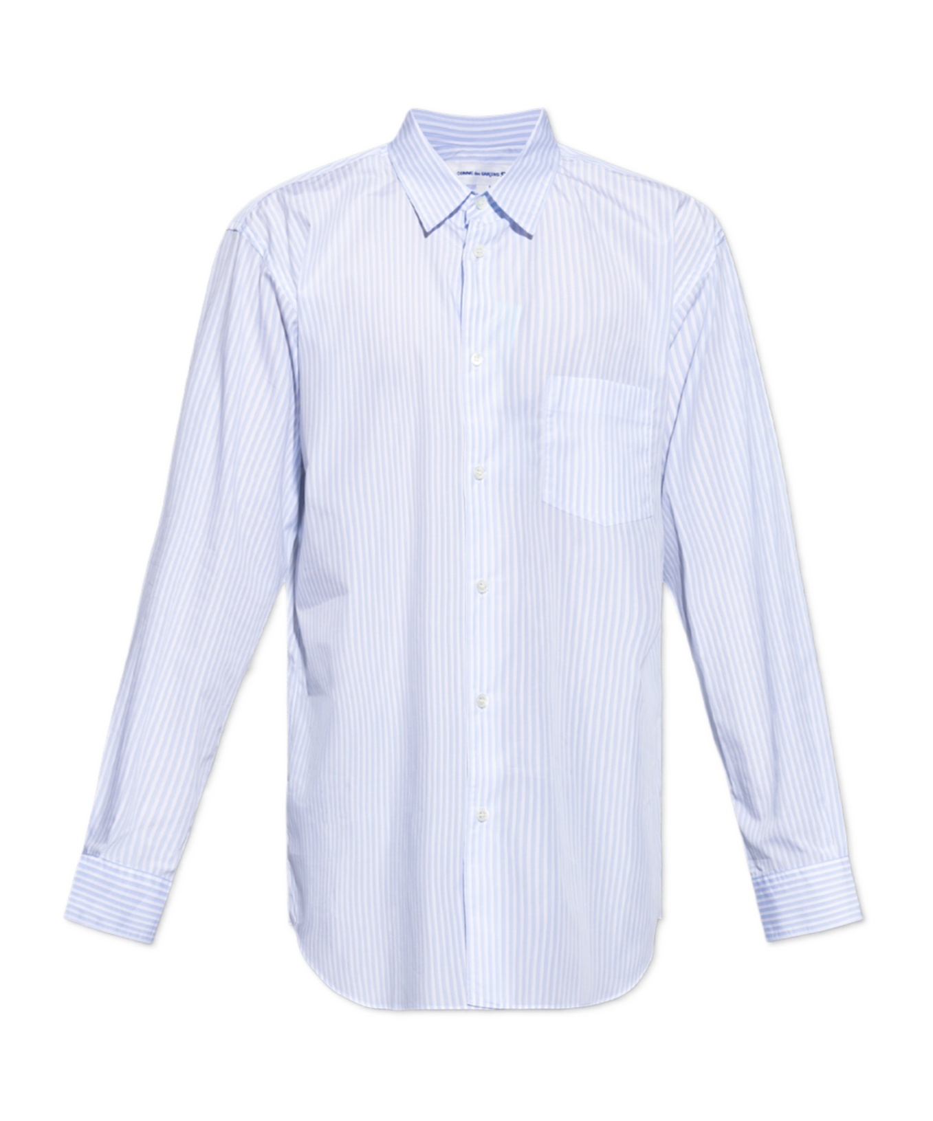 Comme Des Garçons Striped Shirt In Blue
