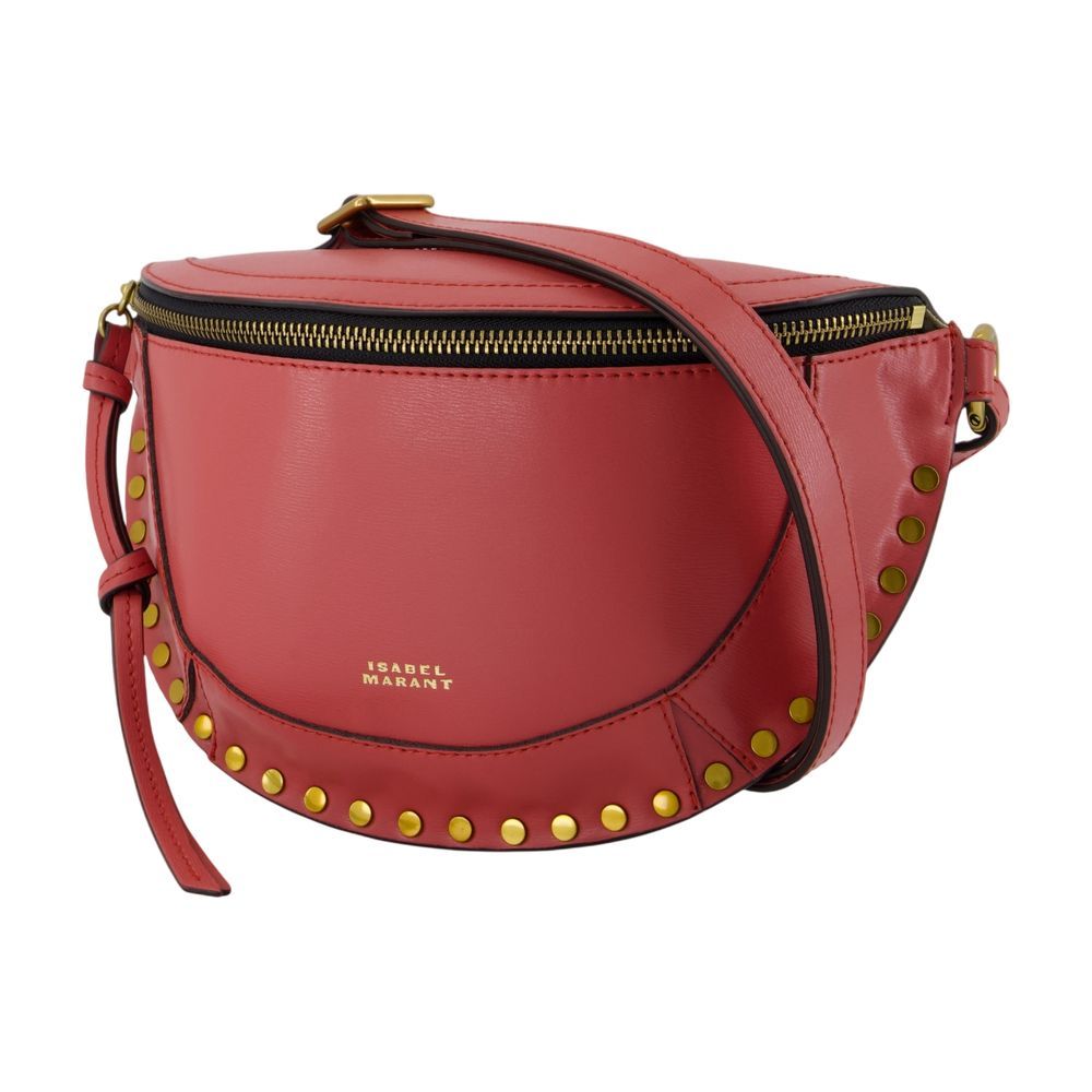 Isabel Marant Rivet Shoulder Bag In Red