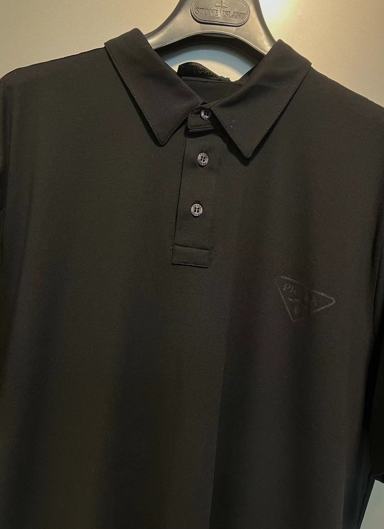 Prada Short-sleeved Polo Shirt In Green