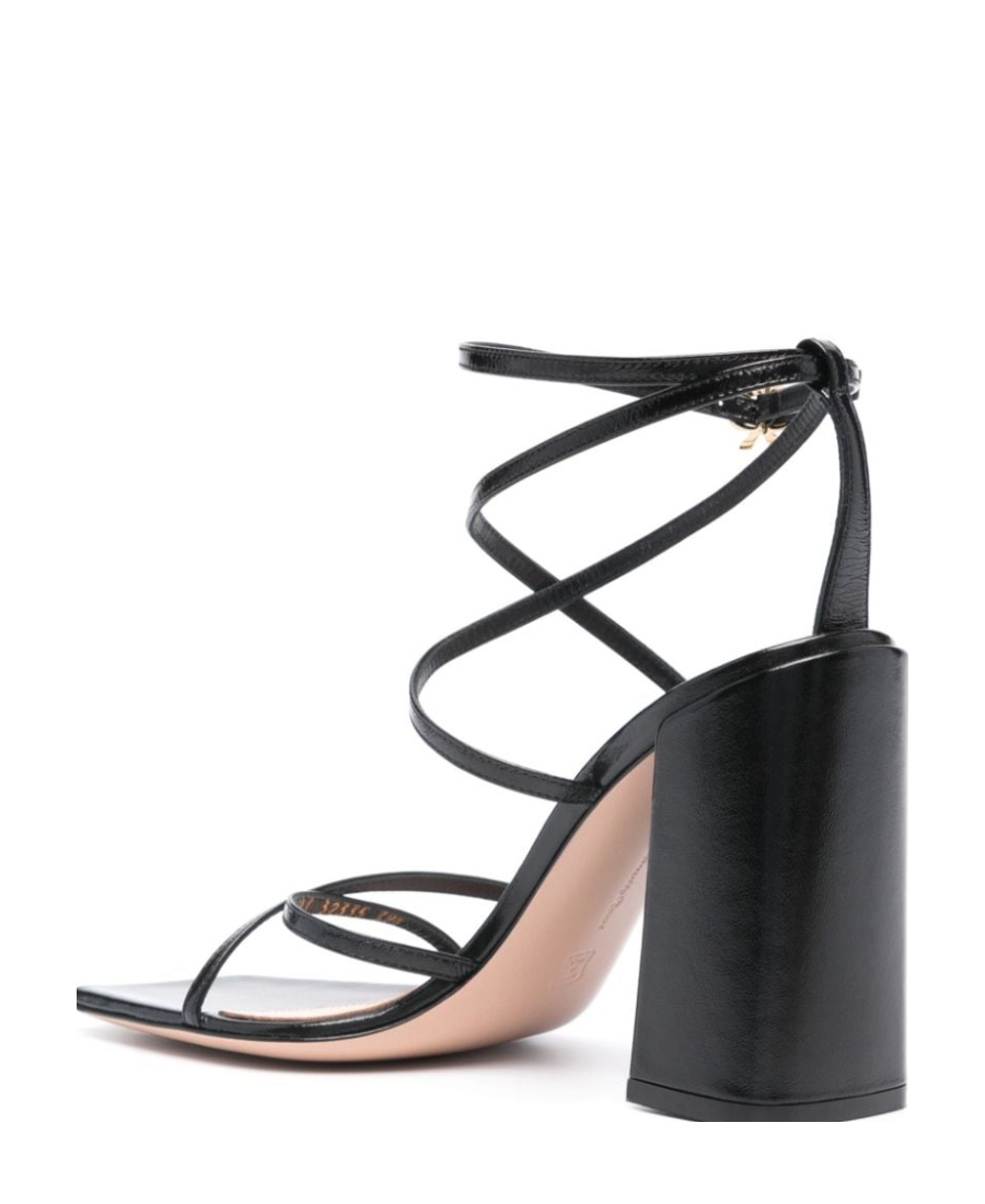 Gianvito Rossi Night Leather Heel Sandals In Black